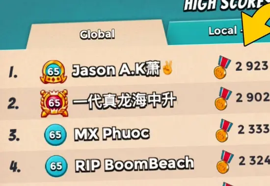 ranking and leaderboards in boom beach mobile mod