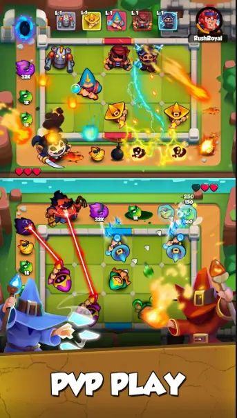 rush royale mod free rewards pvp gameplay