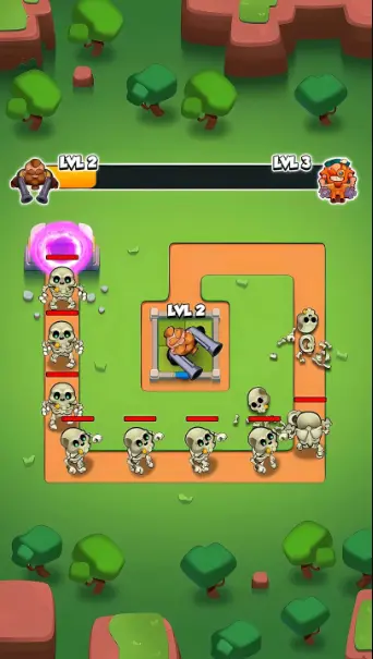 upgrade system in rush royale mod apk